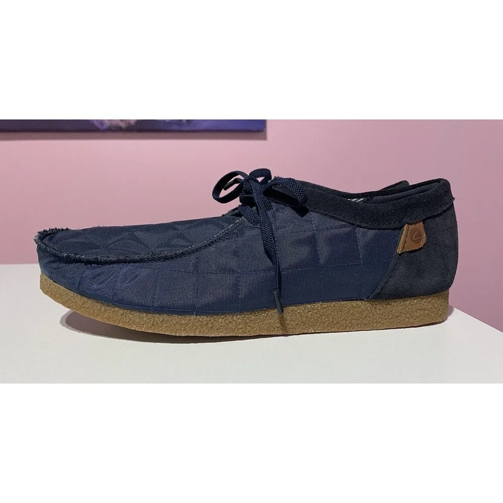 Clarks Shoes Mens‎ 12 Shacre II Step Navy Textile Suede Extreme Comfort Quilted